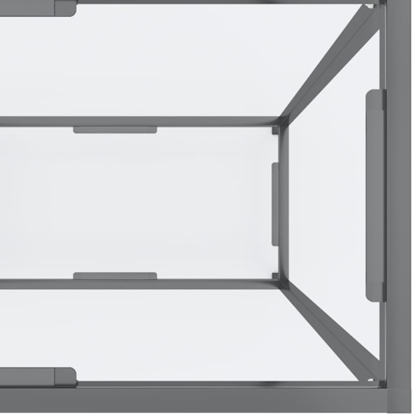 vidaXL Konsolbord transparent 140x35x75,5 cm härdat glas Transparent