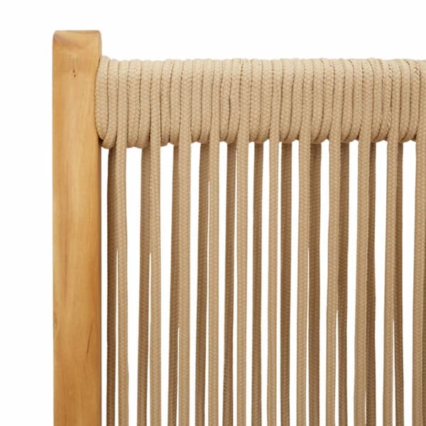 vidaXL Fällbara fåtöljer 6 st beige massivt trä akacia Beige
