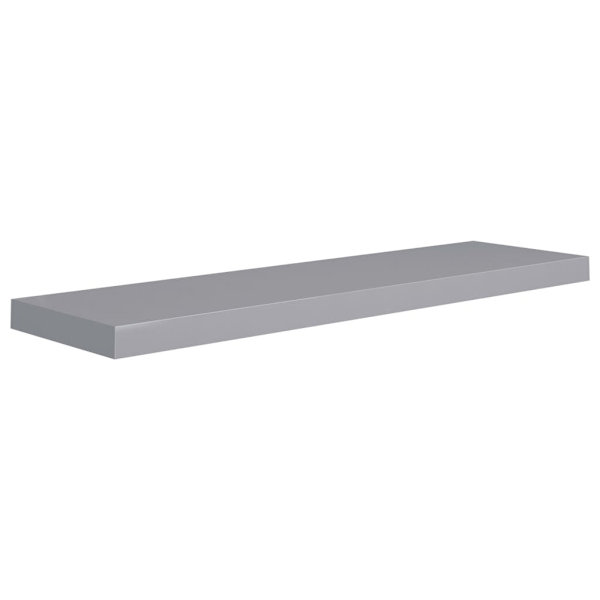 vidaXL Svävande vägghylla grå 90x23,5x3,8 cm MDF grå