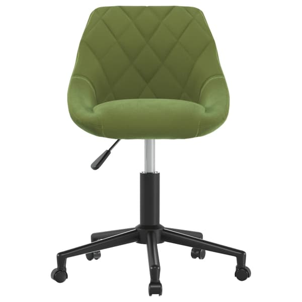 vidaXL Snurrbar matstol ljusgrön sammet Grön
