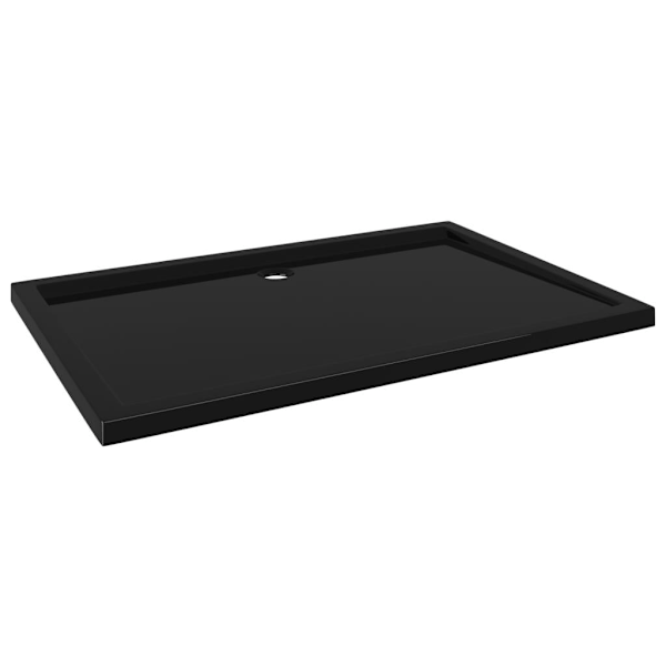 vidaXL Duschkar rektangulärt ABS svart 80x120 cm Svart