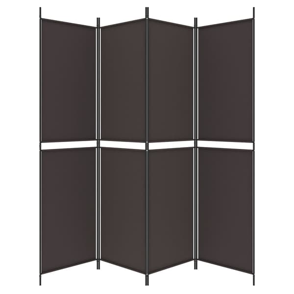 vidaXL Rumsavdelare 4 paneler brun 200x200 cm tyg Brun