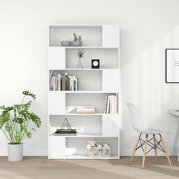 vidaXL Bokhylla/Rumsavdelare vit 100x24x188 cm Vit