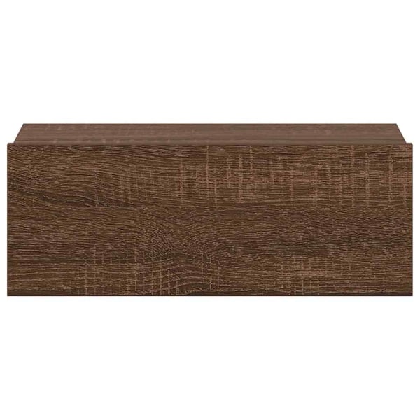 vidaXL Svävande sängbord brun ek 40x30x15 cm konstruerat trä Brun