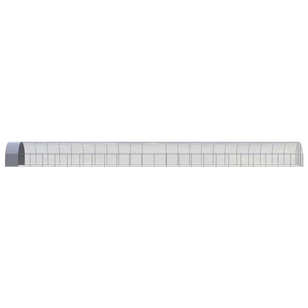 vidaXL Hönsbur för utomhusbruk 3x24x2 m galvaniserat stål Silver