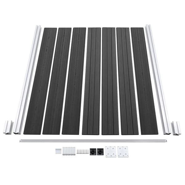 vidaXL Staketpanel WPC 180x186 cm grå grå