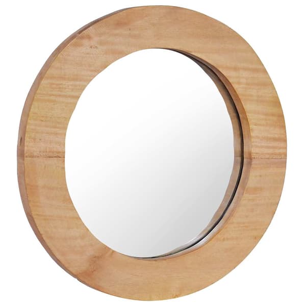 vidaXL Väggspegel rund 40 cm teak Brun