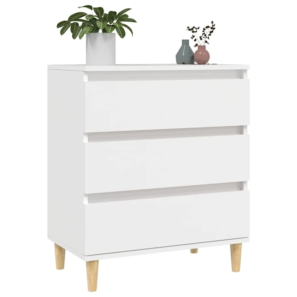 vidaXL Byrå vit 60x35x70 cm konstruerat trä Vit