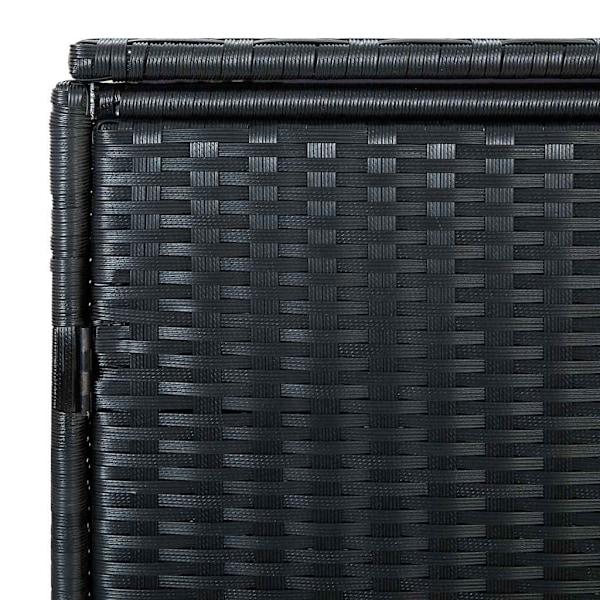 vidaXL Skjul för 2 soptunnor konstrotting 148x80x111 cm svart Svart
