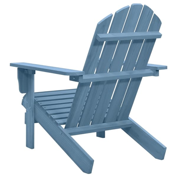 vidaXL Adirondackstol massivt granträ blå Blå