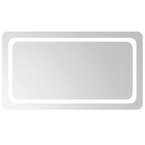 vidaXL Badrumsspegel LED 90x50 cm Transparent