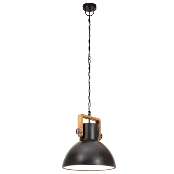 vidaXL Hänglampa industriell 25 W svart rund 30 cm E27 Svart