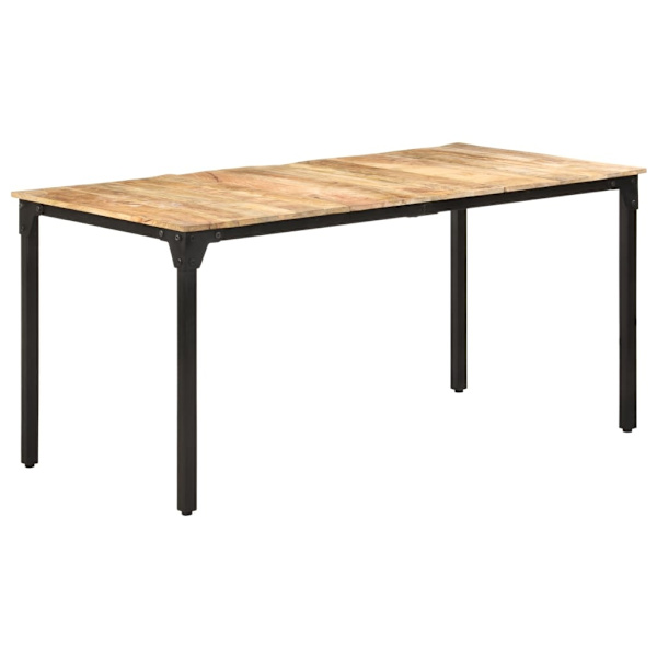 vidaXL Matbord 160x80x76 cm grovt mangoträ Brun