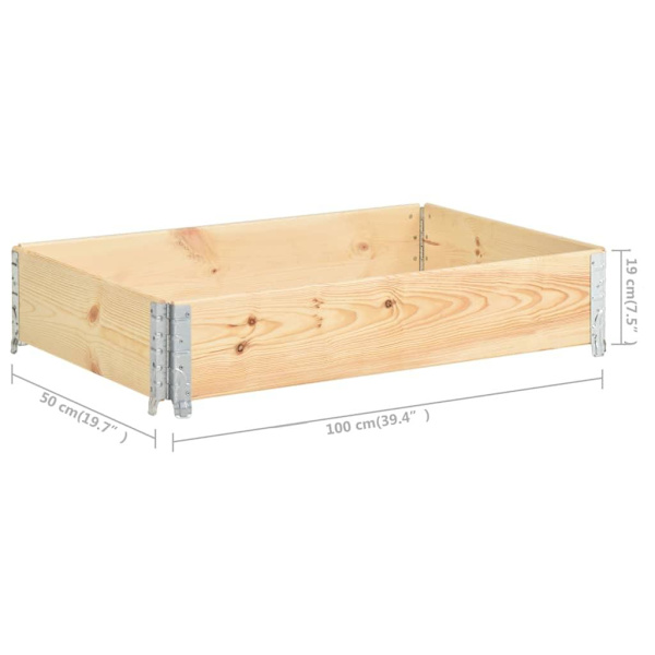 vidaXL Pallkrage 50x100 cm massiv furu Brun