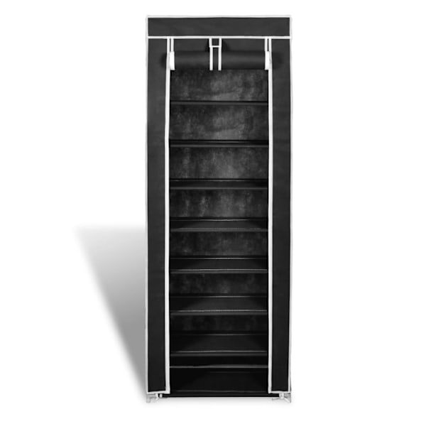 vidaXL Skoskåp överdrag 162x57x29 cm svart Svart