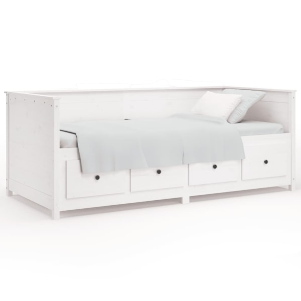 vidaXL Dagbädd utan madrass vit 80x200 cm massiv furu Vit