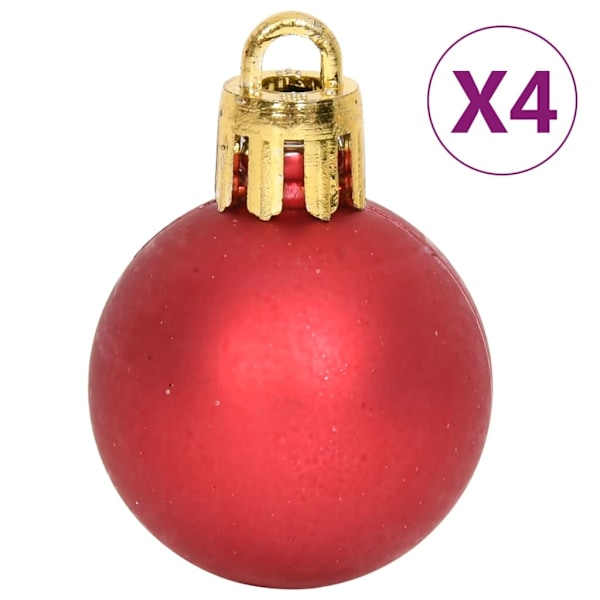 vidaXL Julgranskulor 64 st röd och vit Röd