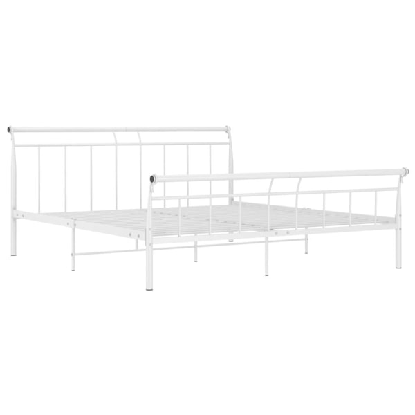 vidaXL Sängram vit metall 180x200 cm Vit