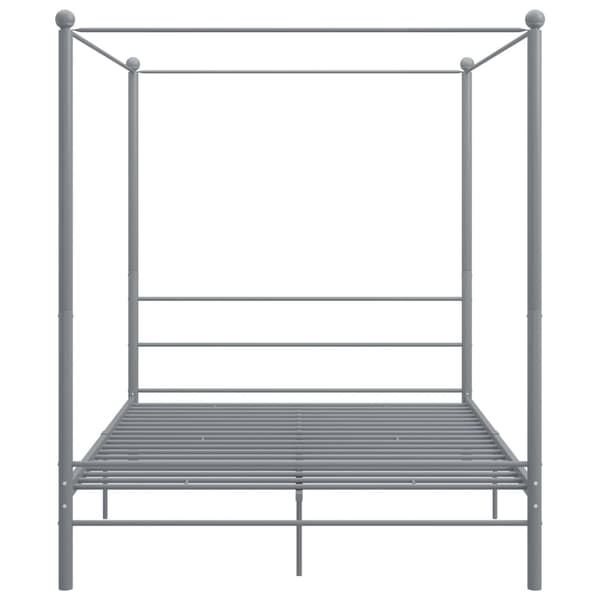 vidaXL Himmelsäng grå metall 160x200 cm grå