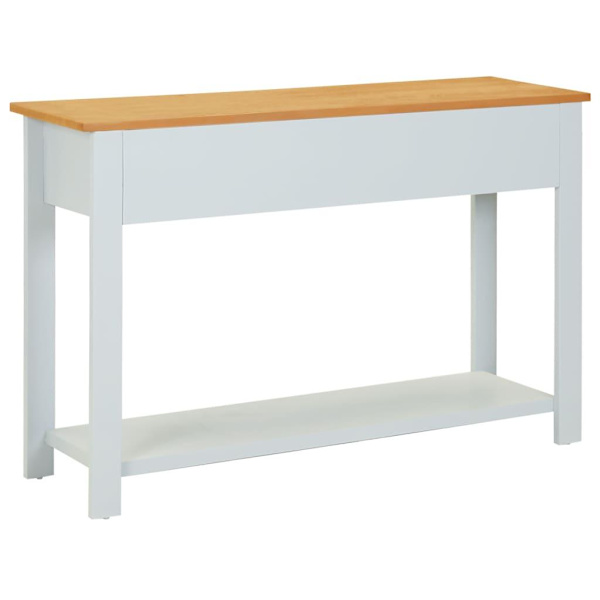 vidaXL Konsolbord 118x35x77 cm massiv ek grå