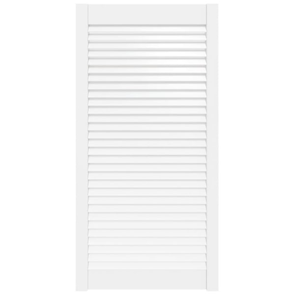 vidaXL Skåplucka lamelldesign vit 99,3x49,4 cm massiv furu Vit