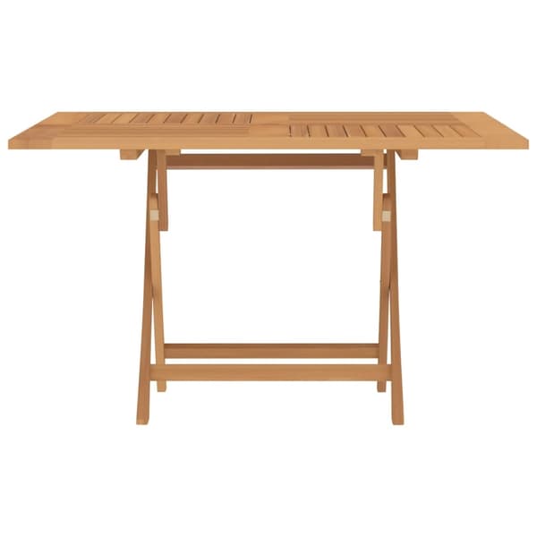 vidaXL Hopfällbart trädgårdsbord 110x110x75 cm massiv teak Brun