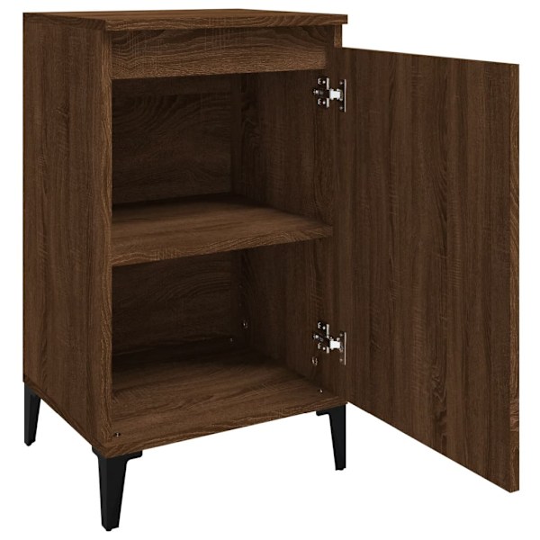 vidaXL Sängbord 2 st rökfärgad brun ek 40x35x70 cm konstruerat trä Brun
