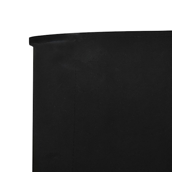 vidaXL Vindskydd 3 paneler tyg 400x120 cm svart Svart