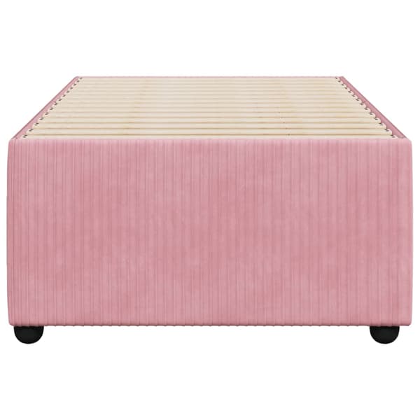 vidaXL Sängram rosa 90x190 cm sammet Rosa