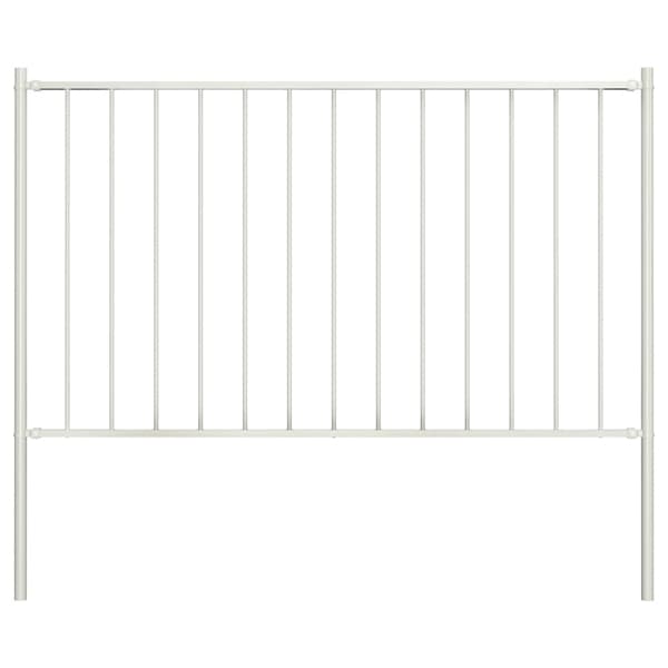vidaXL Staketpanel Woerden med stolpar stål 1,7x1 m vit Vit