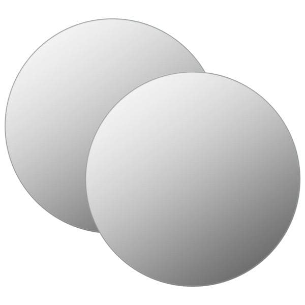 vidaXL Väggspeglar 2 st 50 cm rund glas Silver