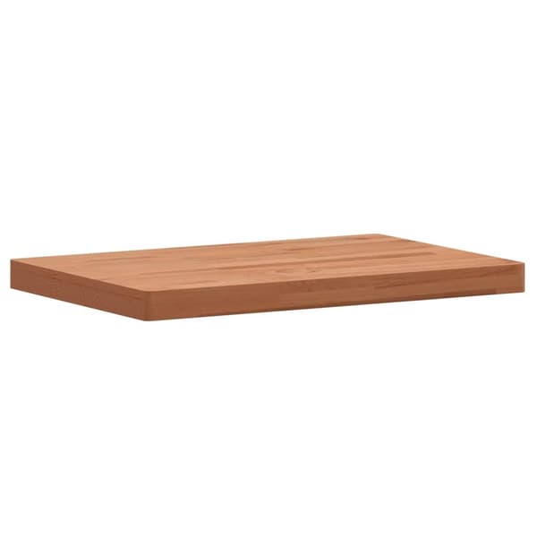 vidaXL Bordsskiva 60x40x4 cm rektangulär massivt bokträ Brun