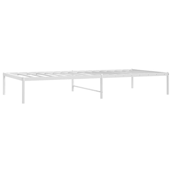 vidaXL Sängram metall vit 90x200 cm Vit