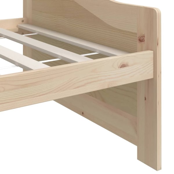 vidaXL Dagbädd 3-sits massiv furu 90x200 cm Brun