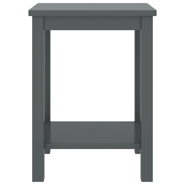 vidaXL Sängbord mörkgrå 35x30x47 cm massiv furu grå