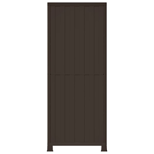 vidaXL Plastskåp 68x39x171,5 cm rottingutseende grå