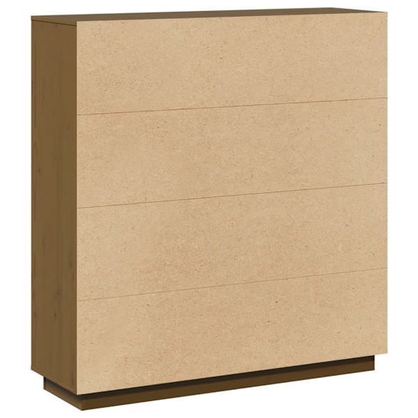 vidaXL Högskåp honungsbrun 110,5x35x117 cm massiv furu Brun