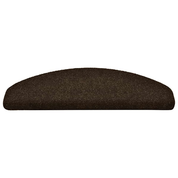vidaXL Trappstegsmattor självhäftande 10 st brun 65x21x4 cm brodyr Brun