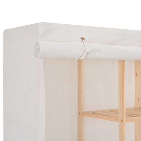 vidaXL Garderob 173x40x170 cm vit tyg Vit