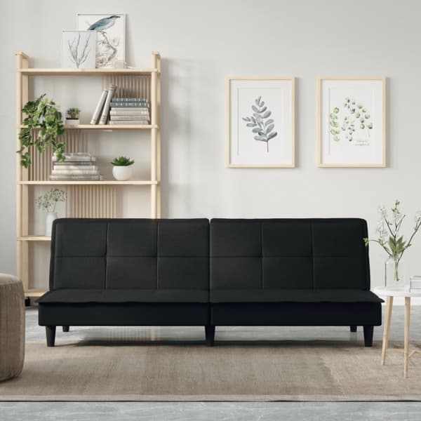 vidaXL Bäddsoffa svart tyg art