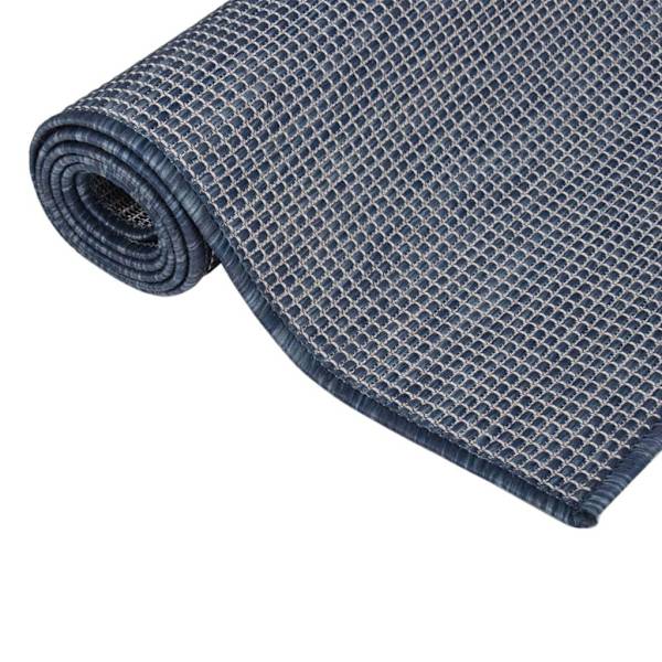 vidaXL Utomhusmatta plattvävd 80x150 cm blå Blå