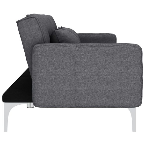 vidaXL Bäddsoffa mörkgrå tyg grå