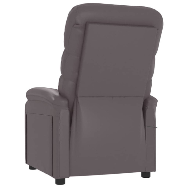 vidaXL Massagefåtölj grå konstläder grå