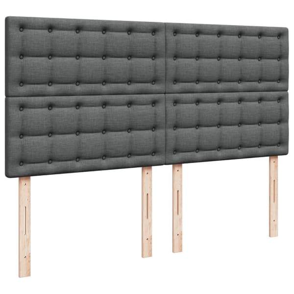 vidaXL Ramsäng med madrass mörkgrå 180x200 cm tyg Grå