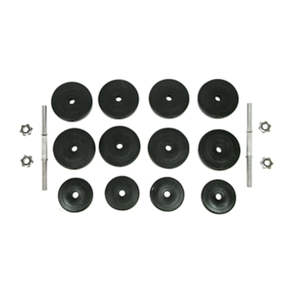 vidaXL Hantelset 30 kg Svart