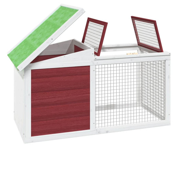 vidaXL Kaninbur mocka 100,5x54x55 cm massiv furu Brun