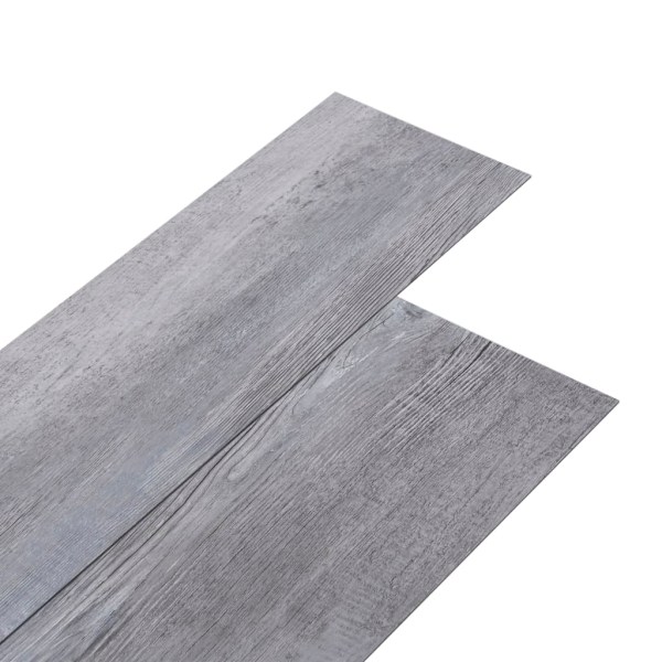 vidaXL Självhäftande PVC-golvbrädor 2,51 m² 2 mm mattgrå trä grå