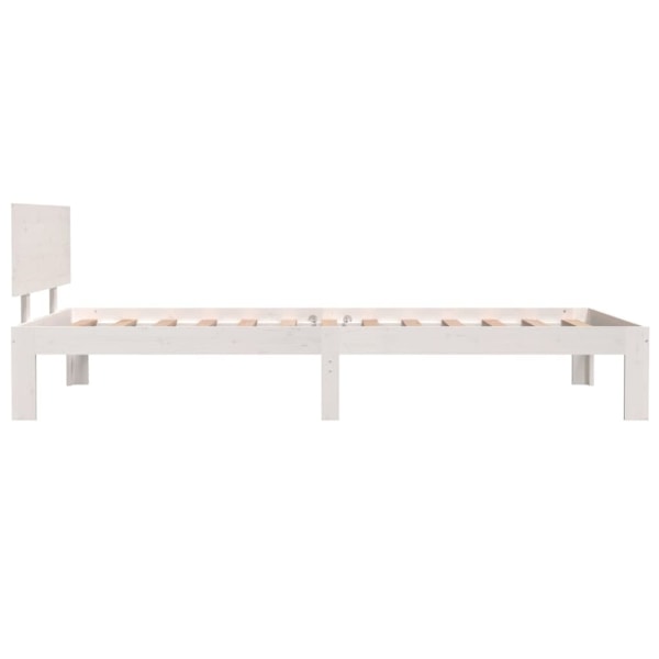 vidaXL Sängram vit massiv furu 100x200 cm Vit