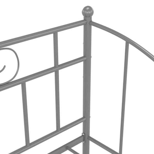 vidaXL Utdragbar sängram bäddsoffa grå metall 90x200 cm grå