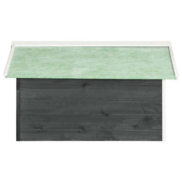 vidaXL Garage för robotgräsklippare 72x87x50 cm grå och vit granträ grå